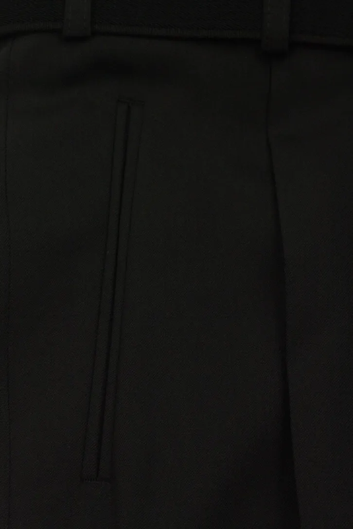 m.e.n.s. pantalon Paris-U zwart wol bandplooi stre