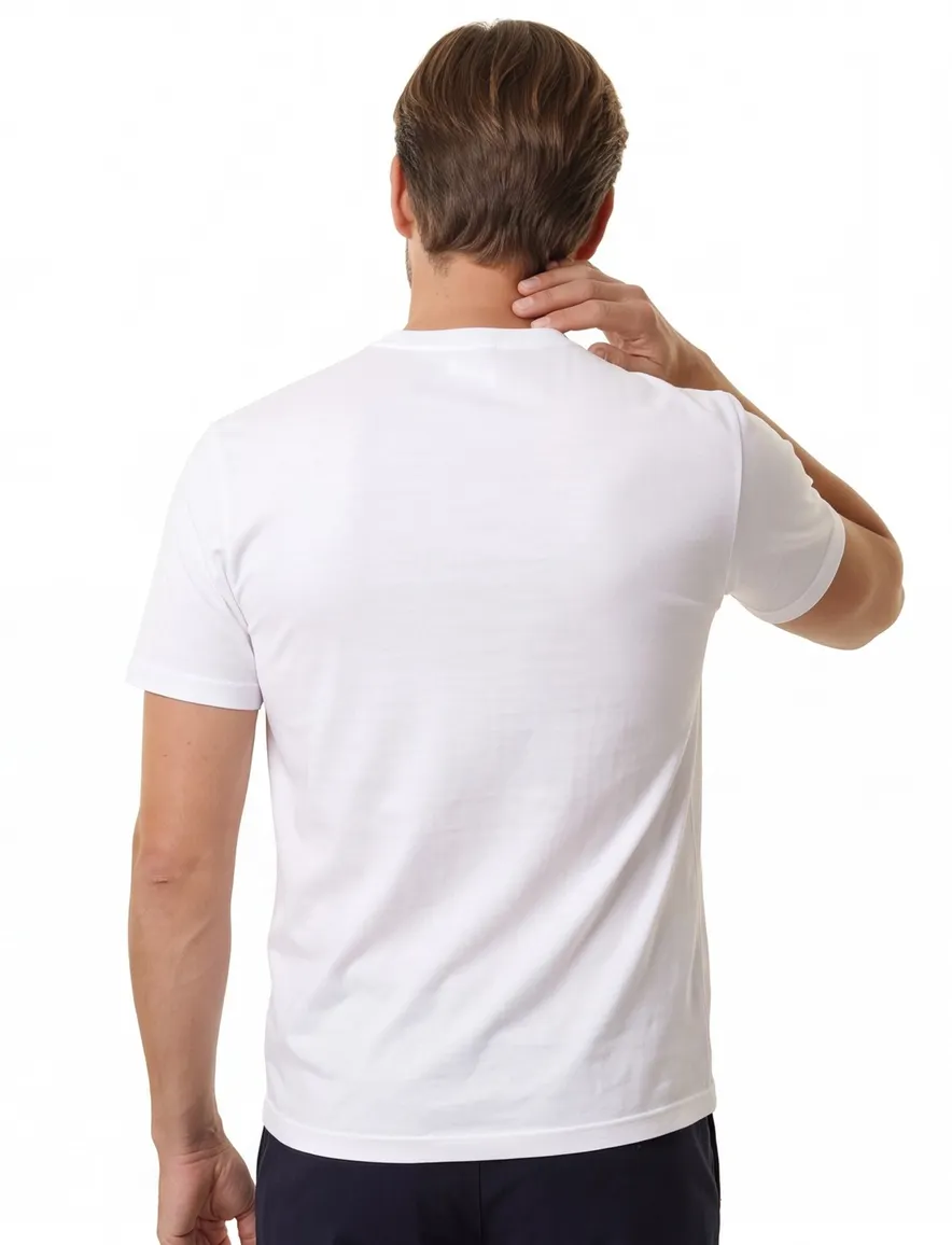 Ragman 2-pack t-shirt wit uni katoen