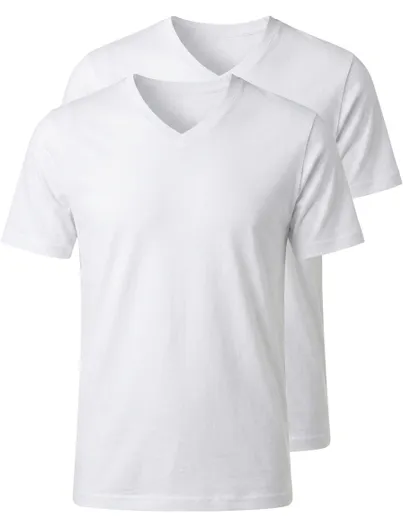 Ragman Two-pack t-shirt Ragman wit v-hals