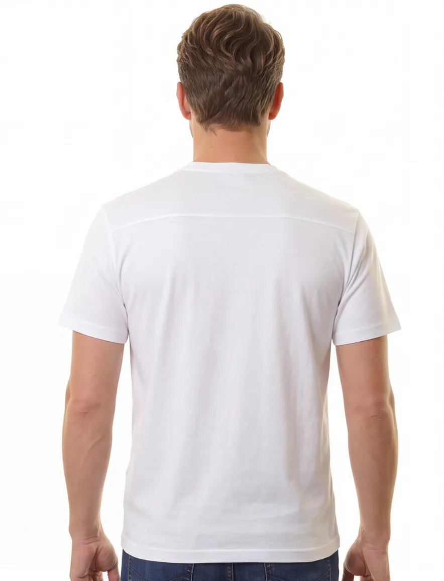Two-pack t-shirt Ragman wit v-hals