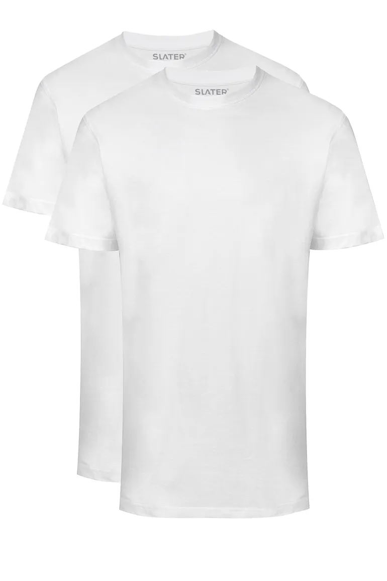 2-pack Slater t-shirt wit katoen