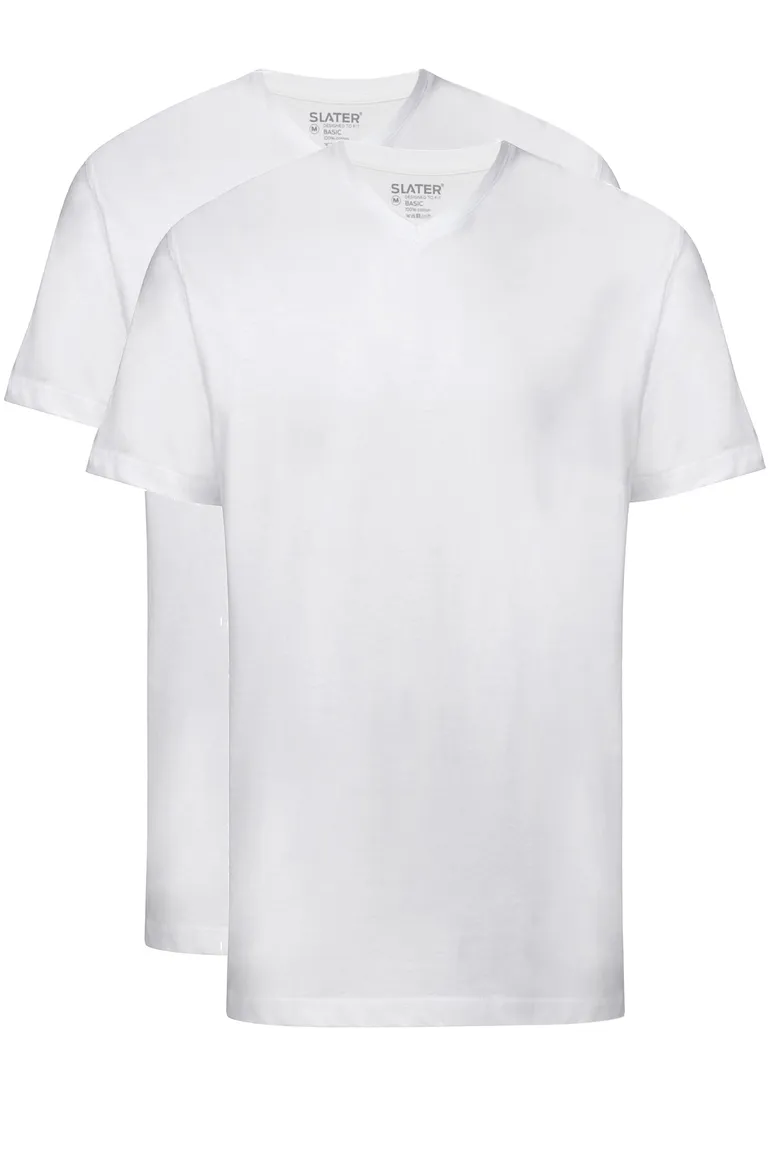 t-shirt Slater effen katoen wit