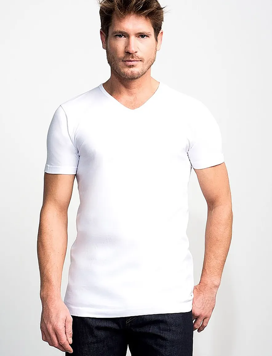 t-shirt Slater effen katoen wit