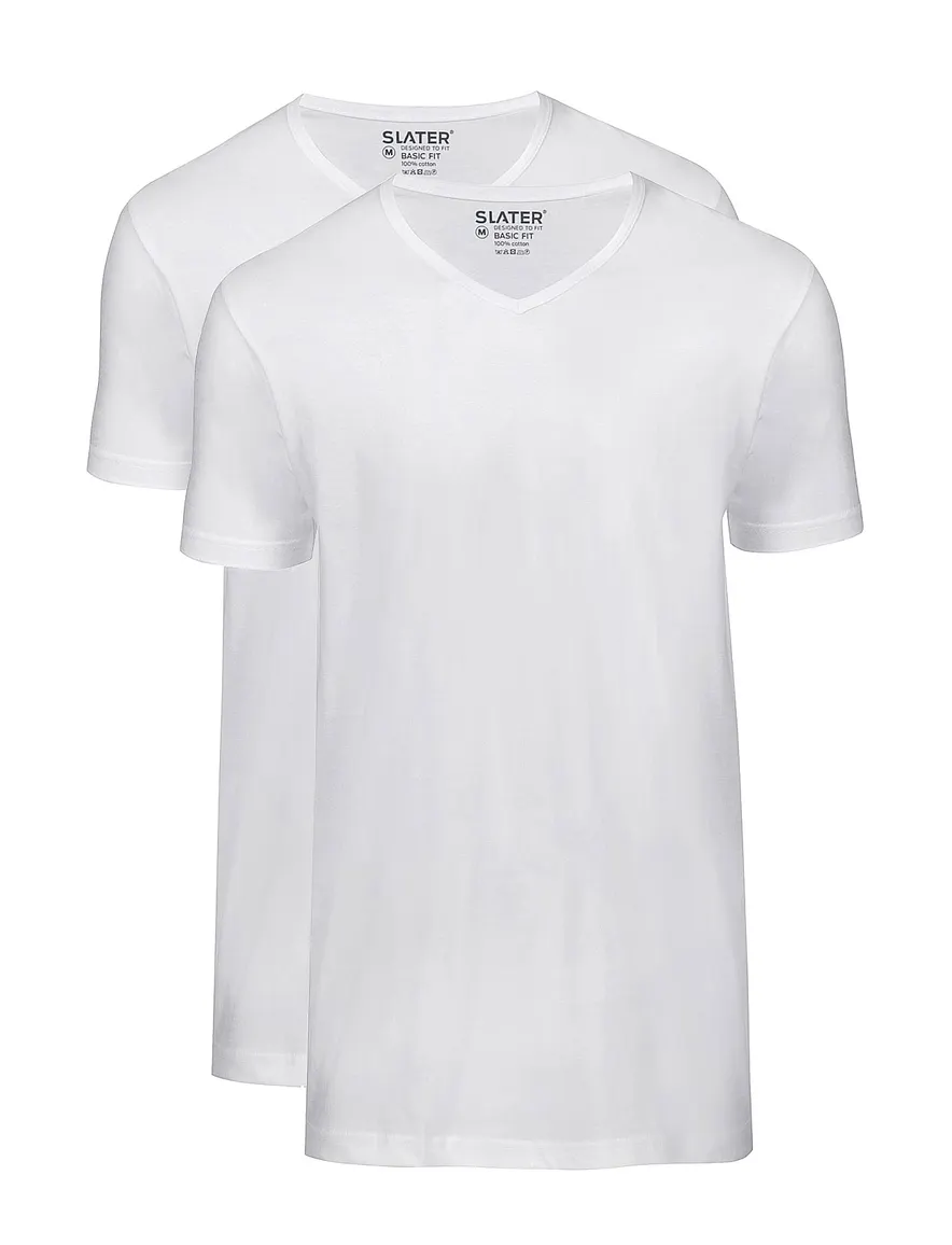 t-shirt Slater effen katoen wit