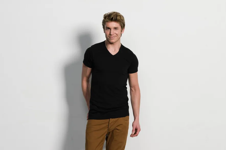 t-shirt Slater effen katoen zwart