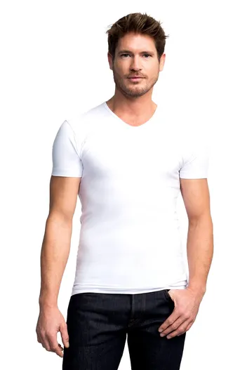 Slater t-shirt Slater effen katoen wit