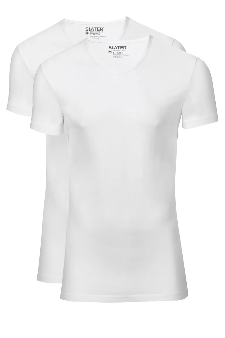 witte Slater t-shirts two-pack