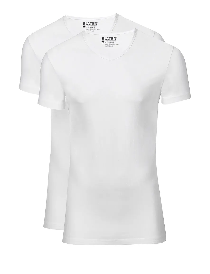 witte Slater t-shirts two-pack