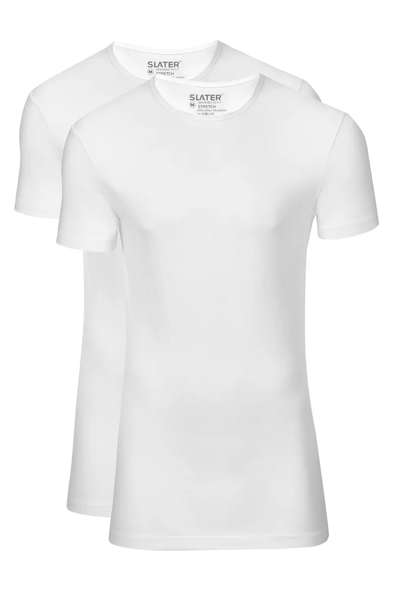 t-shirt Slater effen katoen wit