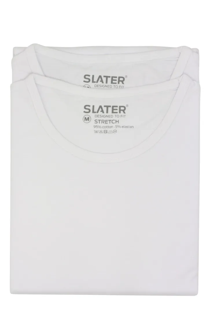 Slater t-shirt effen katoen wit