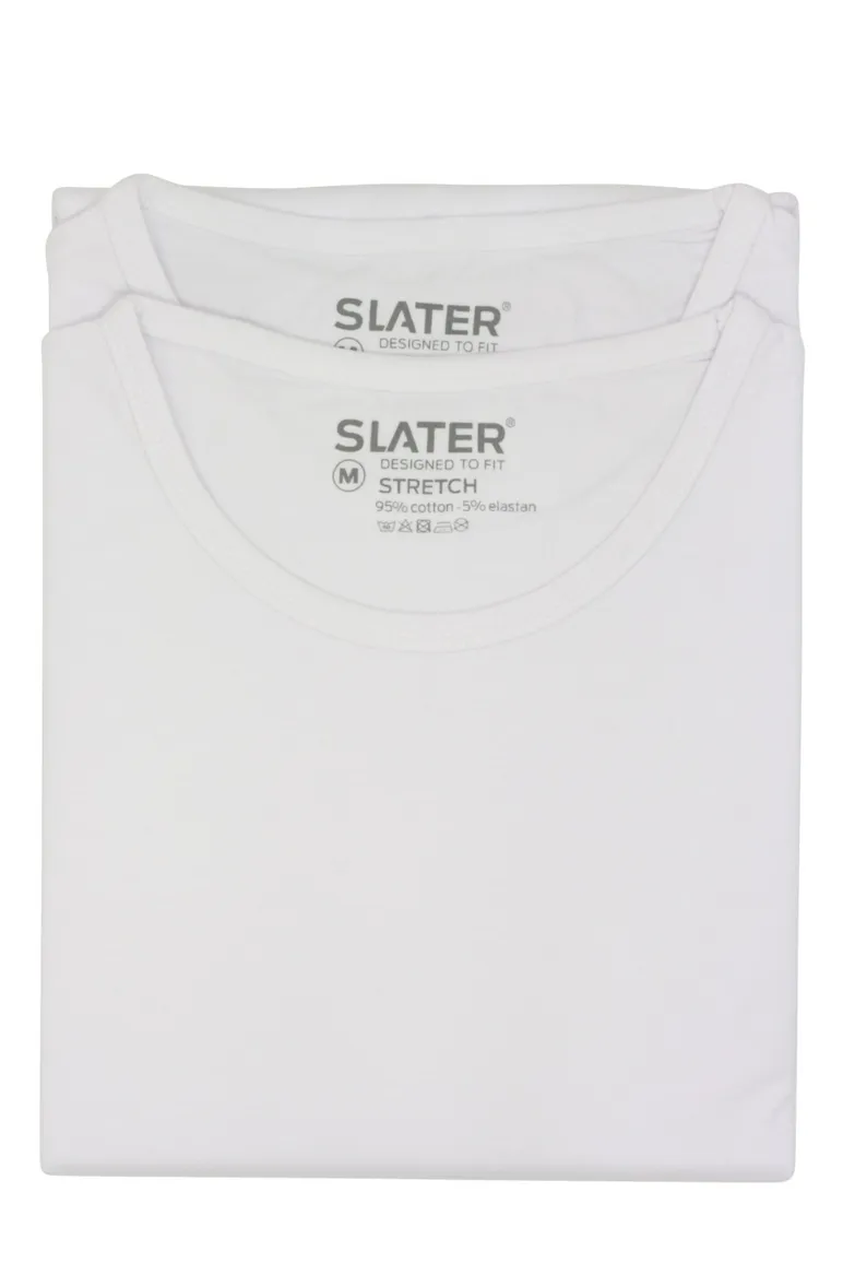 t-shirt Slater effen katoen wit