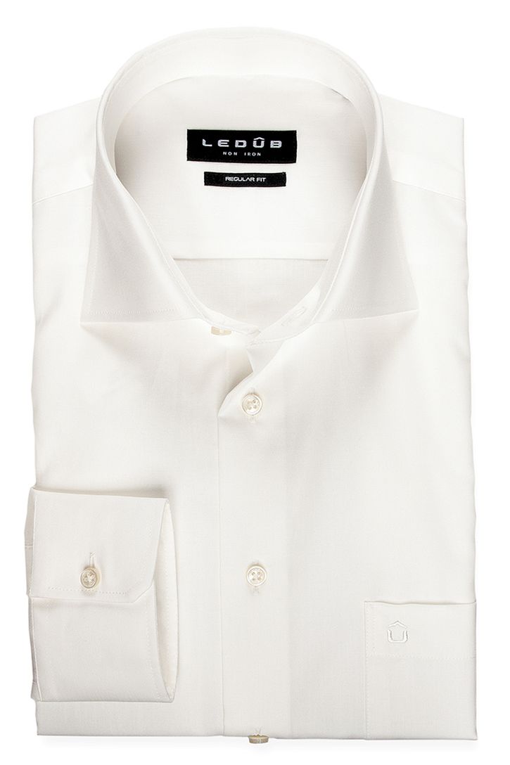 Ledub dress overhemd antiek wit regular fit