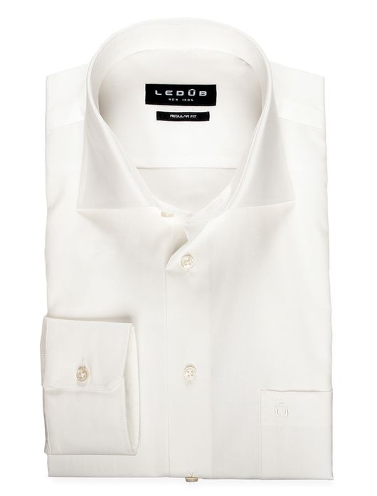 Shirt Ledub strijkvrij morning snow strijkvrij wijde pasvorm