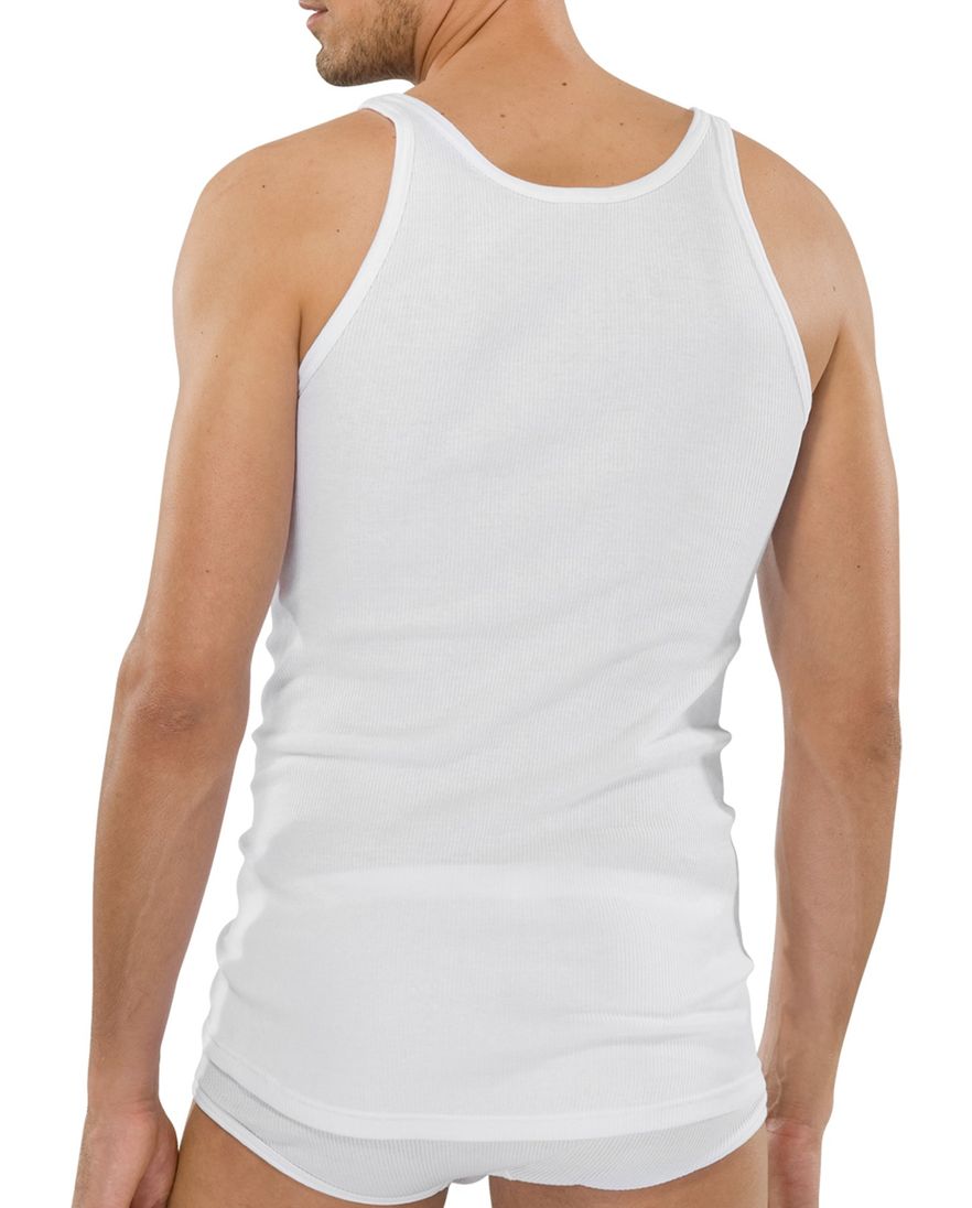 5=4 Schiesser Original Classics heren hemd doppelripp wit katoen