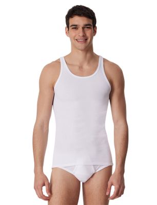 Schiesser 5=4 Schiesser Original Classics heren hemd doppelripp wit katoen