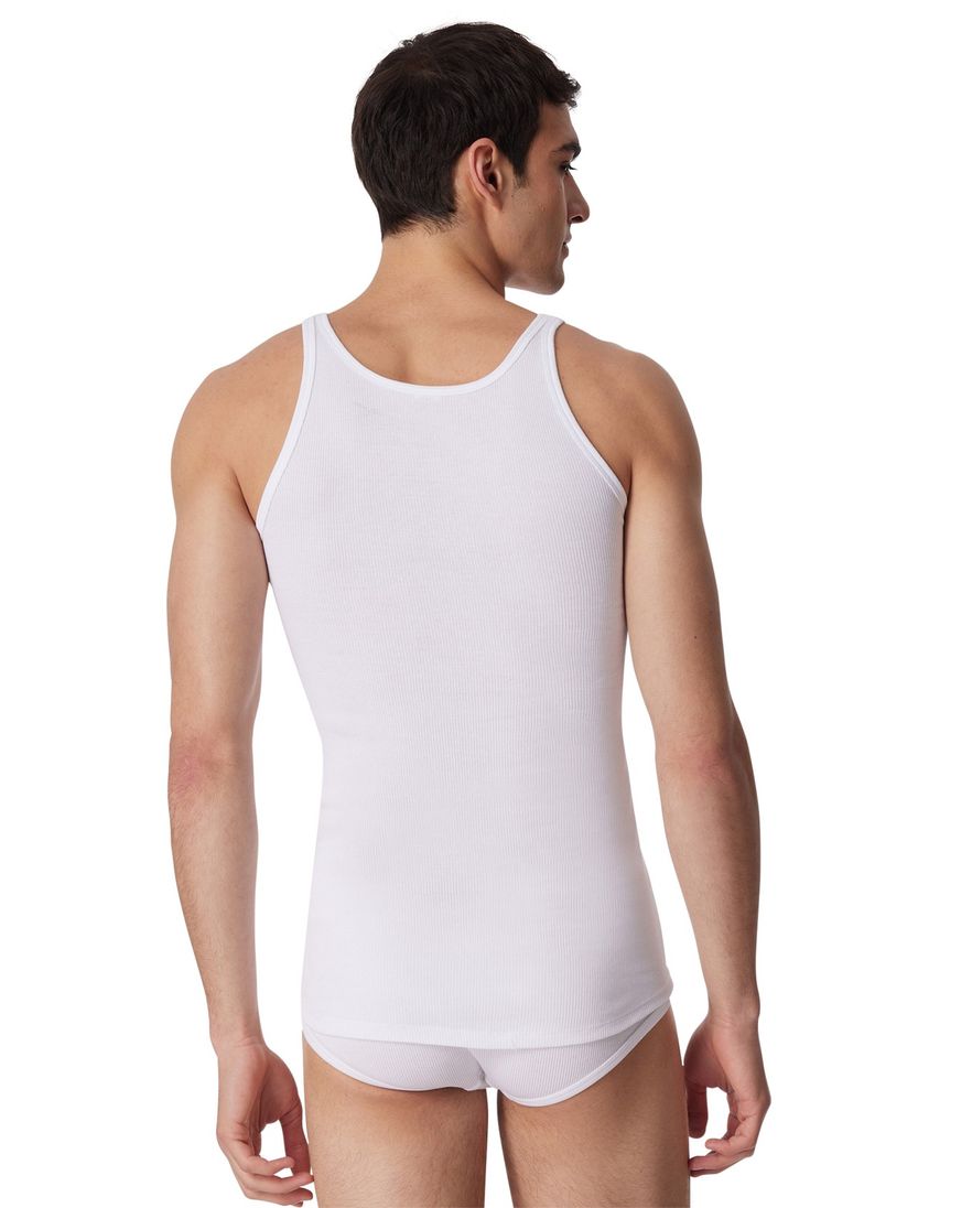 5=4 Schiesser Original Classics heren hemd doppelripp wit katoen