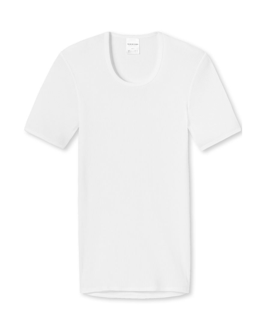 Schiesser t-shirt Original Classics wit doppelripp