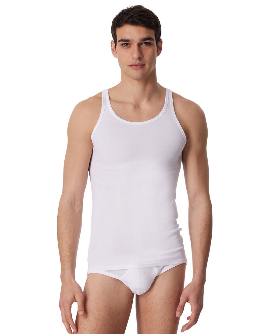 5=4 Schiesser Original classics heren hemd feinripp wit