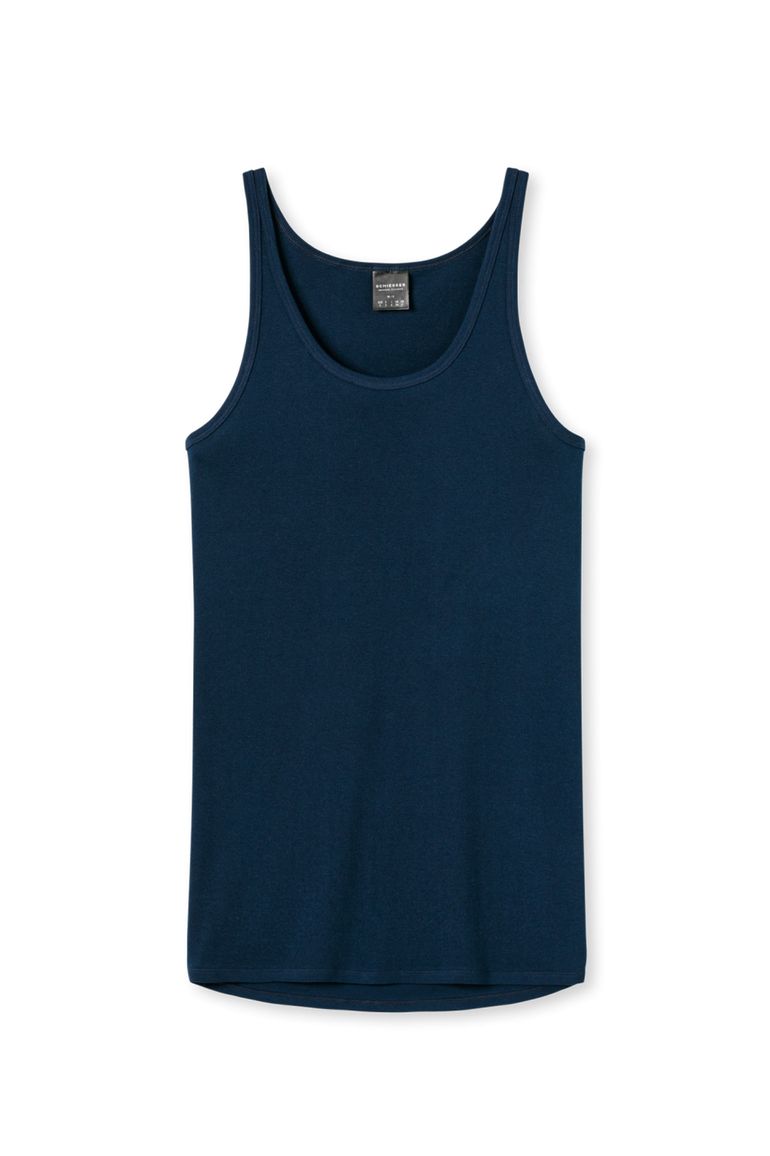 5=4 Schiesser Original classics heren hemd feinripp navy katoen