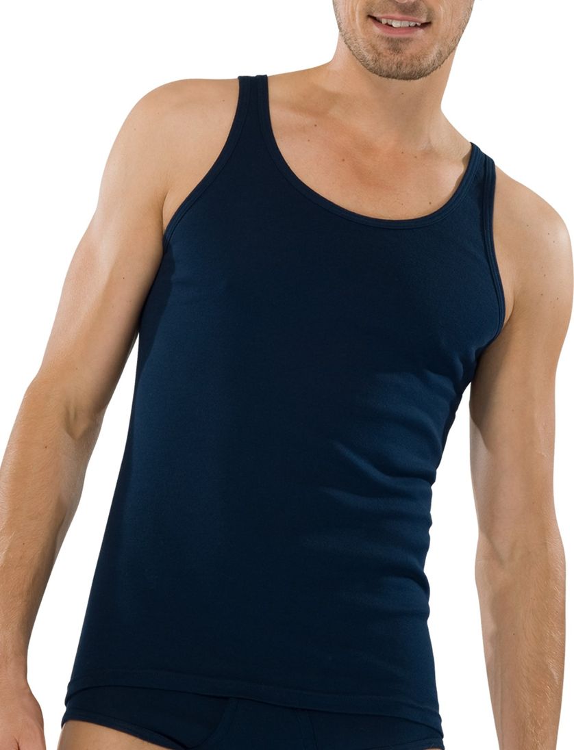 5=4 Schiesser Original heren hemd feinripp navy