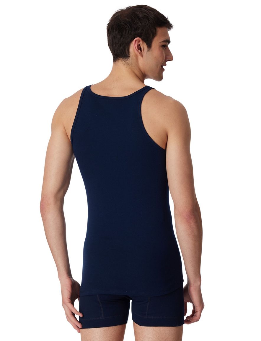 5=4 Schiesser Original classics heren hemd feinripp navy katoen