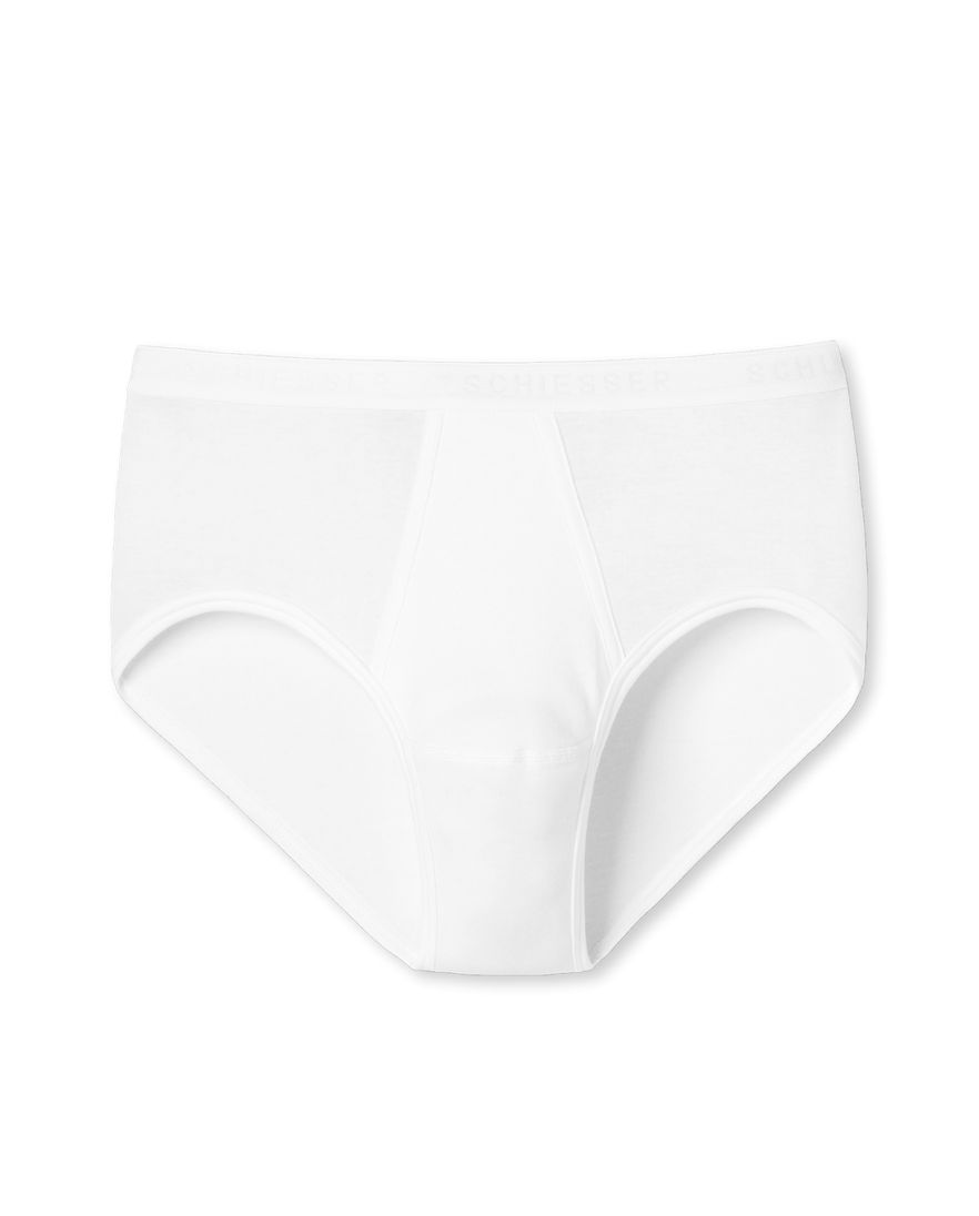 5=4 Schiesser Original classics slip feinripp wit met gulp