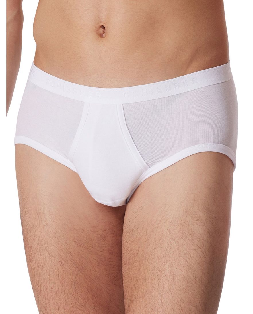 5=4 Schiesser Original classics slip feinripp wit met gulp