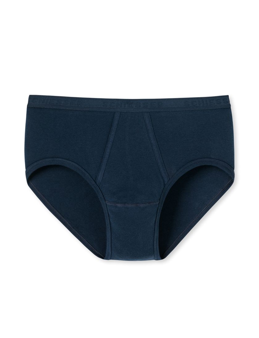 5=4 Schiesser Original slip feinripp navy met gulp