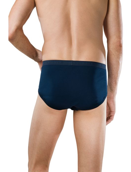 5=4 Schiesser Original slip feinripp navy met gulp