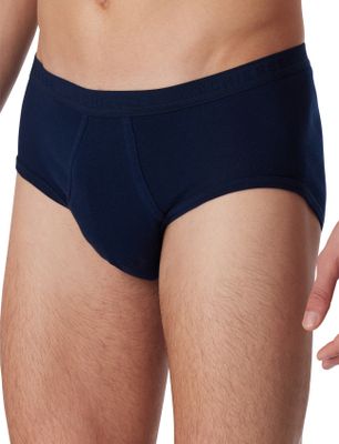 Schiesser 5=4 Schiesser Original classics slip feinripp navy met gulp katoen
