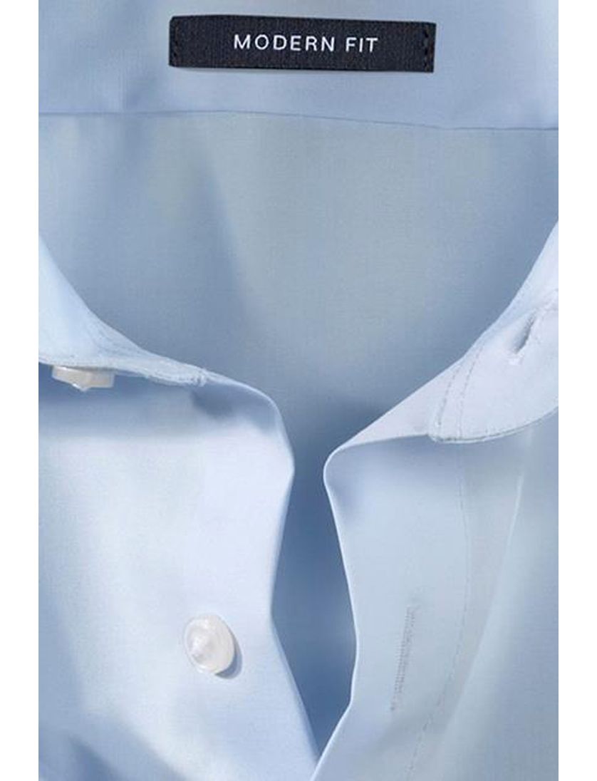 OLYMP kreukvrij overhemd korte mouw lichtblauw