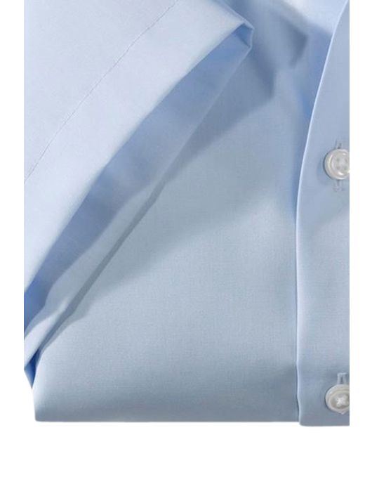 OLYMP korte mouw hemd lichtblauw strijkvrij