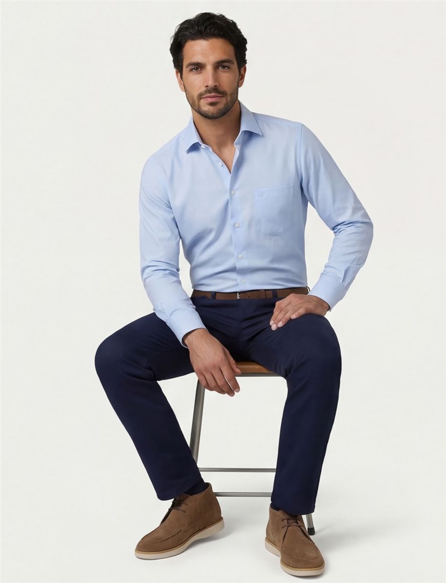 OLYMP Luxor Modern Fit hemd lichtblauw