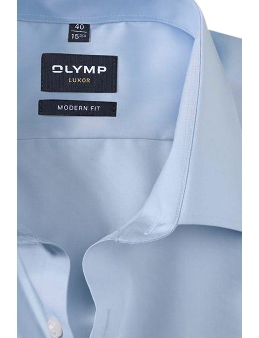 OLYMP Luxor overhemd lichtblauw strijkvrij