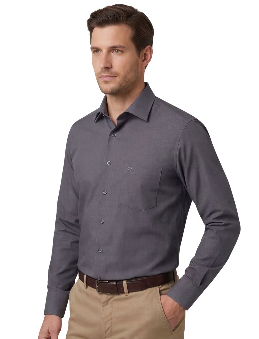 Olymp overhemd modern fit grijs katoen