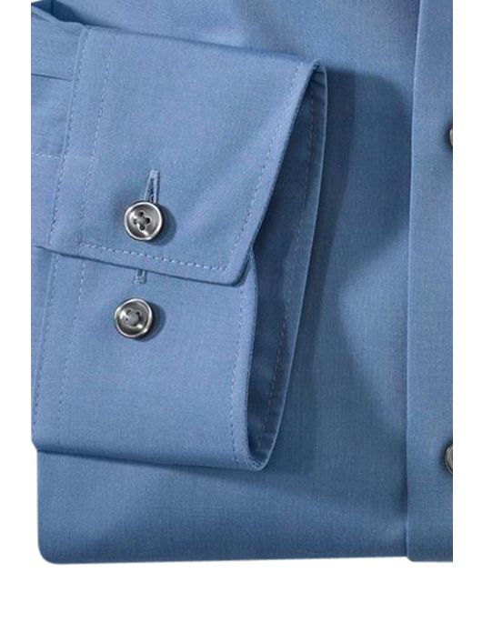 Olymp overhemd strijkvrij modern fit middenblauw