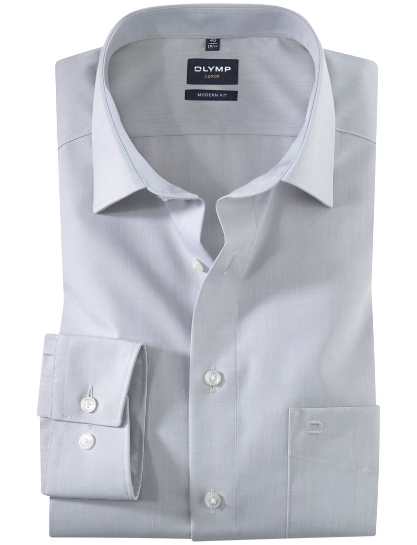 Olymp overhemd Luxor Modern Fit grijs