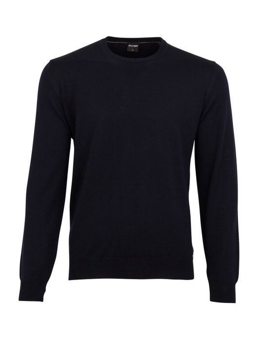 Olymp trui ronde hals navy merinowol