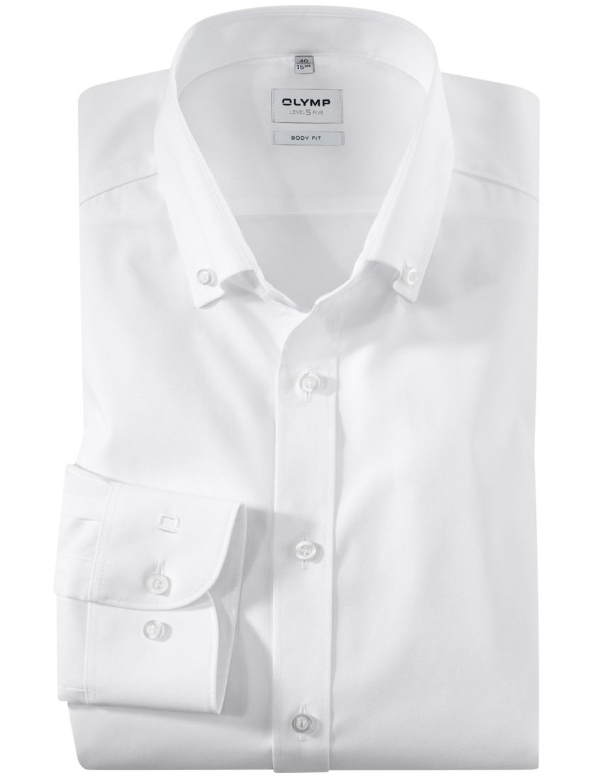 Olymp overhemd extra slim fit wit uni katoen
