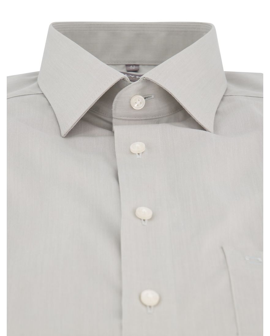 Olymp Luxor Comfort Fit overhemd korte mouw grijs