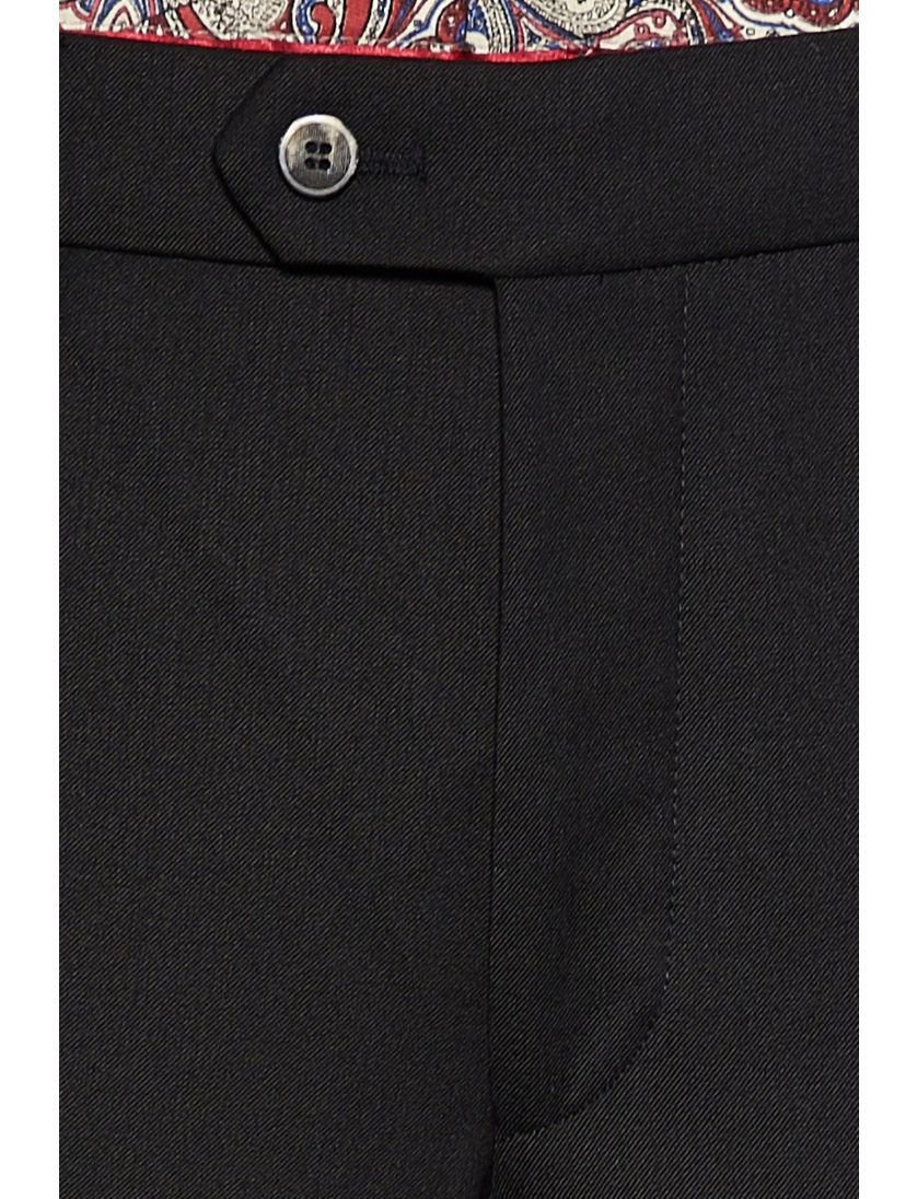 Meyer pantalon Roma wol stretch zwart