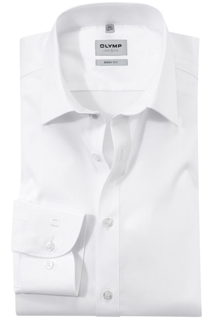 Olymp overhemd wit body fit semi widespread