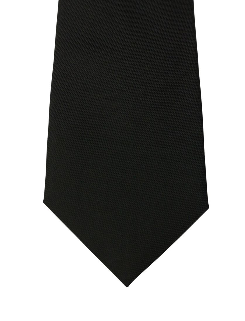 Stropdas Profuomo uni black pure silk
