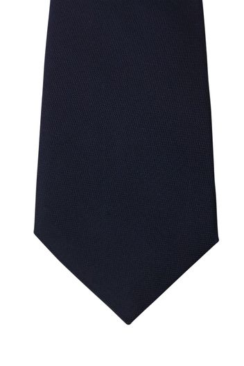 Profuomo Profuomo stropdas effen donkerblauw