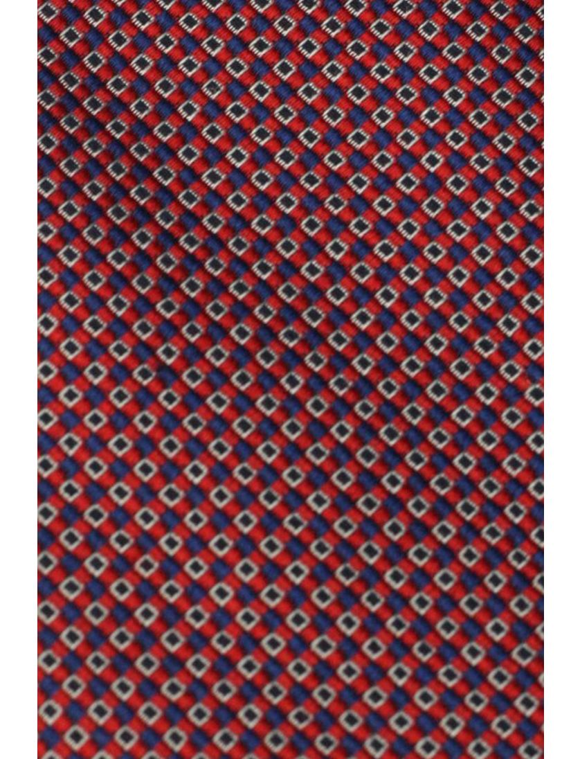 Stropdas Profuomo gedessineerd rood/blauw