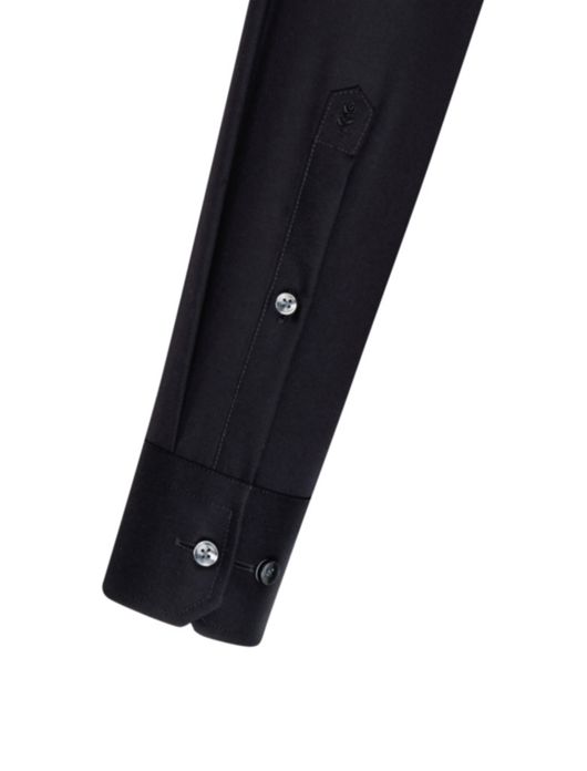 Seidensticker overhemd effen zwart slim fit