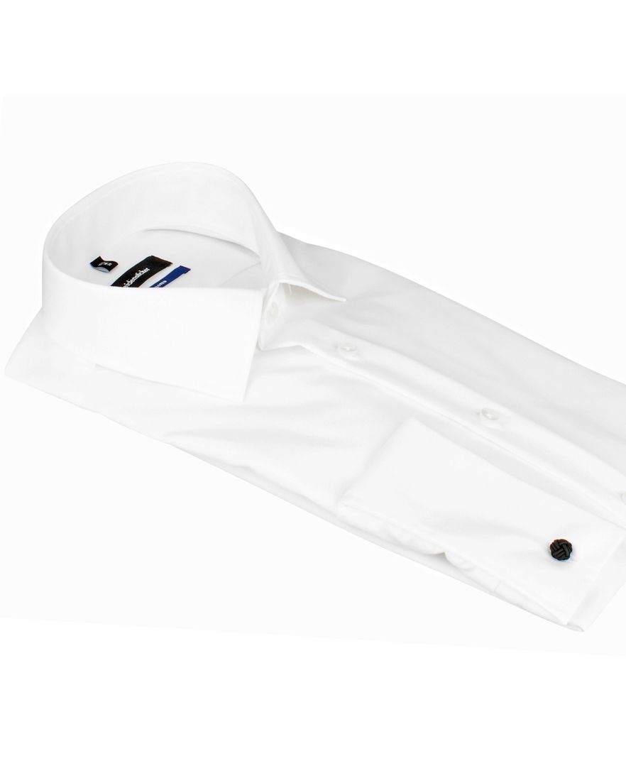 Seidensticker klassiek wit dubbele manchet Shaped