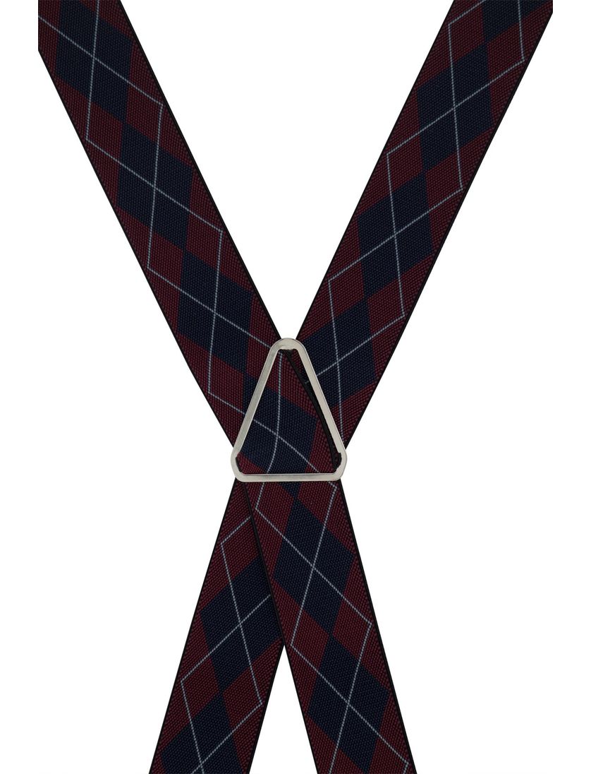 Lindenmann bretels bordeaux navy motief