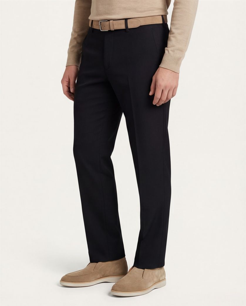Gardeur pantalon wol model Bardo zwart