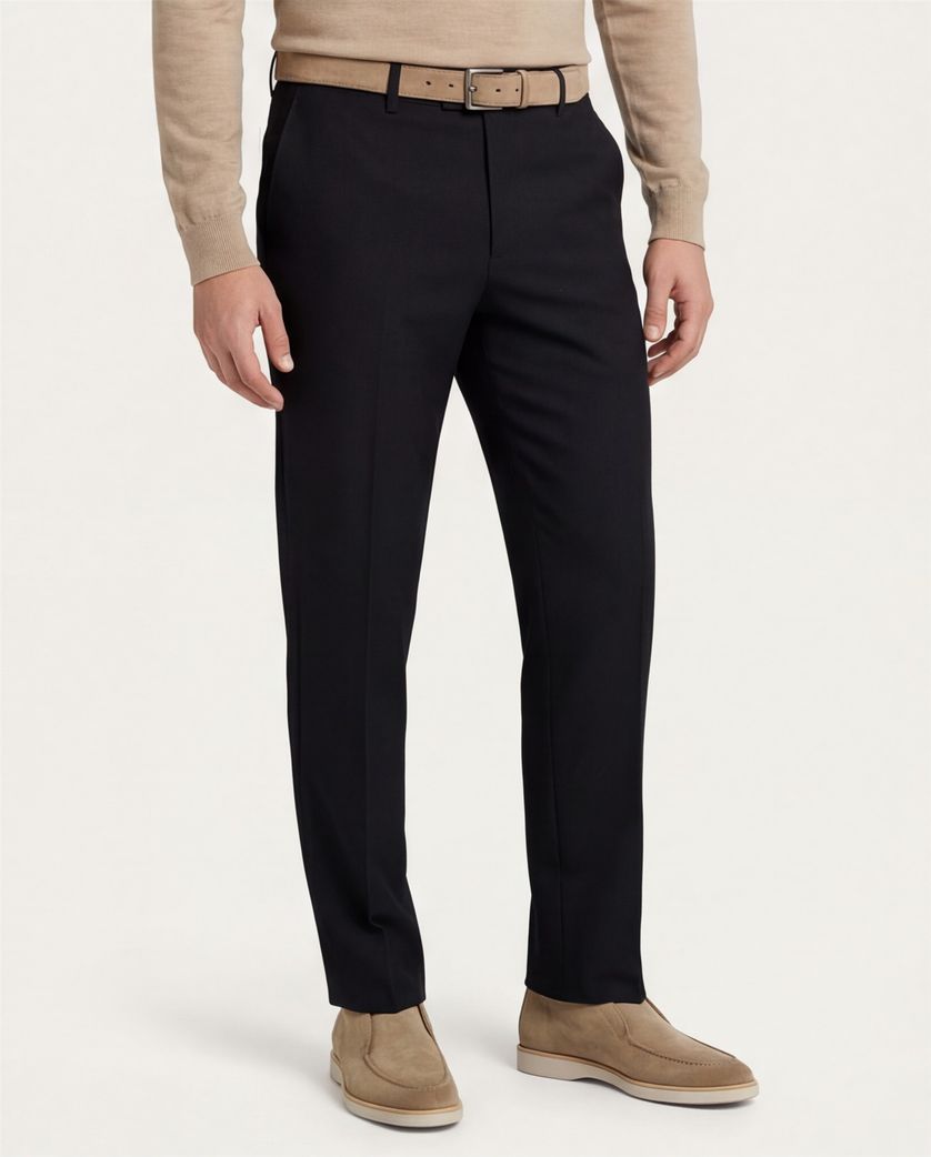 Gardeur pantalon wol model Bardo zwart